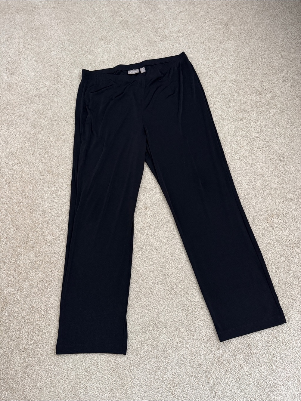 Chico's Black Straight-Leg Pull-On Pants